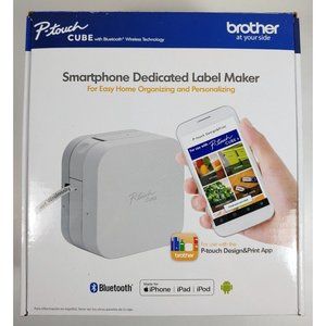 Brother P-touch Cube Bluetooth Smartphone Label Printer - White (PT-P300BT)